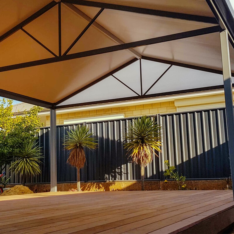 Timber Decking with Gable Roof Patios