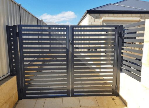 Supply and Install double Aluminium Gates Powdercoated New Wanneroo Patios