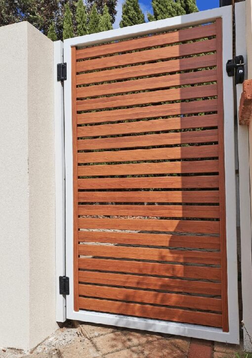 Supply Only Aluminium Gates (Timber Look)