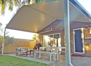 Gable Patio with Smooth Line 75 roof Panels V2